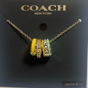 COACH Signature Enamel Rondell Necklace